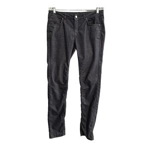 Vtg RICHMOND Women Corduroy Skinny Mid Rise Pants Sz 28 Black Gothic 38-5